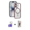 MARSİLYAN™- iPhone 17 Kılıf Zirve Doku Prime - Siyah Bilvis 3D Cam Ekran Koruyucu + Bilvis Titan Kamera Lens - AKMI