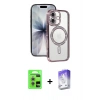 MARSİLYAN™- iPhone 17 Kılıf Zirve Doku Prime - Siyah Bilvis 5in1 3D Magic Cam Ekran Koruyucu + Raze Metal Kamera Lens - GS