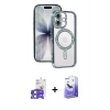 MARSİLYAN™- iPhone 17 Kılıf Zirve Doku Prime - Siyah Bilvis 5in1 5D Magic Hayalet Cam Ekran Koruyucu + Bilvis Titan Kamera Lens - AKYL