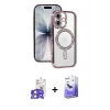 MARSİLYAN™- iPhone 17 Kılıf Zirve Doku Prime - Siyah Bilvis 5in1 5D Magic Hayalet Cam Ekran Koruyucu + Bilvis Titan Kamera Lens - AKYL