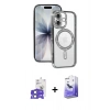 MARSİLYAN™- iPhone 17 Kılıf Zirve Doku Prime - Siyah Bilvis 5in1 5D Magic Hayalet Cam Ekran Koruyucu + Bilvis Titan Kamera Lens - AKMI