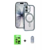 MARSİLYAN™- iPhone 17 Kılıf Zirve Doku Prime - Siyah Joko Magic 5D Cam + Raze Metal Kamera Lens - AKMR