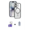 MARSİLYAN™- iPhone 17 Kılıf Zirve Doku Prime - Siyah Joko Magic 5D Cam + Bilvis Titan Kamera Lens - AKMI