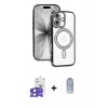 MARSİLYAN™- iPhone 17 Kılıf Zirve Doku Prime - Siyah Joko Magic 5D Cam + Bilvis Titan Kamera Lens - AKMI