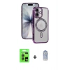 MARSİLYAN™- iPhone 17 Kılıf Zirve Doku Prime - Siyah Joko Magic 5D Cam + Raze Metal Kamera Lens - GI