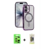 MARSİLYAN™- iPhone 17 Kılıf Zirve Doku Prime - Siyah Joko Magic 5D Hayalet Cam + Raze Metal Kamera Lens - GS