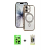MARSİLYAN™- iPhone 17 Kılıf Zirve Doku Prime - Siyah Joko Magic 5D Hayalet Cam + Raze Metal Kamera Lens - GS