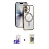 MARSİLYAN™- iPhone 17 Kılıf Zirve Doku Prime - Siyah Joko Magic 5D Hayalet Cam + Bilvis Titan Kamera Lens - SH
