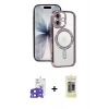 MARSİLYAN™- iPhone 17 Kılıf Zirve Doku Prime - Siyah Joko Magic 5D Hayalet Cam + Bilvis Titan Kamera Lens - SH