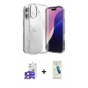 MARSİLYAN™- iPhone 17 Kılıf Zirve Doku - Şeffaf Pasifik Cam Ekran Koruyucu + Bilvis Titan Kamera Lens - SH