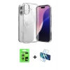 MARSİLYAN™- iPhone 17 Kılıf Zirve Doku - Siyah 3D Antistatik Seramik Nano Ekran Koruyucu + Raze Metal Kamera Lens - GS