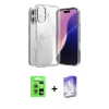 MARSİLYAN™- iPhone 17 Kılıf Zirve Doku - Siyah Bilvis 5in1 3D Magic Cam Ekran Koruyucu + Raze Metal Kamera Lens - AKMI