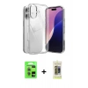 MARSİLYAN™- iPhone 17 Kılıf Zirve Doku - Siyah Joko Magic 5D Hayalet Cam + Raze Metal Kamera Lens - AKYL