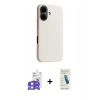 MARSİLYAN™- iPhone 17 Kılıf Zirve Modern Prime - Şeffaf Pasifik Cam Ekran Koruyucu + Bilvis Titan Kamera Lens - GS