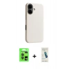 MARSİLYAN™- iPhone 17 Kılıf Zirve Modern Prime - Şeffaf Pasifik Cam Ekran Koruyucu + Raze Metal Kamera Lens - GI
