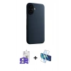 MARSİLYAN™- iPhone 17 Kılıf Zirve Modern Prime - Siyah 3D Antistatik Cam Ekran Koruyucu + Bilvis Titan Kamera Lens - GS