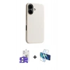 MARSİLYAN™- iPhone 17 Kılıf Zirve Modern Prime - Siyah 3D Antistatik Cam Ekran Koruyucu + Bilvis Titan Kamera Lens - AKYL