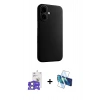 MARSİLYAN™- iPhone 17 Kılıf Zirve Modern Prime - Siyah 3D Antistatik Cam Ekran Koruyucu + Bilvis Titan Kamera Lens - AKYL