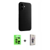 MARSİLYAN™- iPhone 17 Kılıf Zirve Modern Prime - Siyah Bilvis 3D Cam Ekran Koruyucu + Raze Metal Kamera Lens - GI