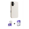 MARSİLYAN™- iPhone 17 Kılıf Zirve Modern Prime - Siyah Bilvis 5in1 3D Magic Cam Ekran Koruyucu + Bilvis Titan Kamera Lens - LA