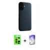 MARSİLYAN™- iPhone 17 Kılıf Zirve Modern Prime - Siyah Bilvis 5in1 3D Magic Cam Ekran Koruyucu + Raze Metal Kamera Lens - GI