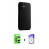 MARSİLYAN™- iPhone 17 Kılıf Zirve Modern Prime - Siyah Bilvis 5in1 3D Magic Cam Ekran Koruyucu + Raze Metal Kamera Lens - AKMR