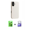 MARSİLYAN™- iPhone 17 Kılıf Zirve Modern Prime - Siyah Bilvis 5in1 5D Magic Hayalet Cam Ekran Koruyucu + Raze Metal Kamera Lens - AKMR