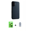 MARSİLYAN™- iPhone 17 Kılıf Zirve Modern Prime - Siyah Joko Magic 5D Cam + Raze Metal Kamera Lens - AKMI