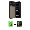 MARSİLYAN™- iPhone 17 Pro Kılıf Ahenk Çizgi Serisi - Siyah 360 Mat Full Body Arka Koruyucu + Raze Metal Kamera Lens - GI