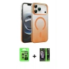 MARSİLYAN™- iPhone 17 Pro Kılıf Ahenk Doku Özel Seri - Şeffaf 360 Full Body Arka Koruyucu + Raze Metal Kamera Lens - GS