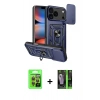 MARSİLYAN™- iPhone 17 Pro Kılıf Ahenk Klasik - Siyah 360 Mat Full Body Arka Koruyucu + Raze Metal Kamera Lens - TU
