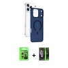MARSİLYAN™- iPhone 17 Pro Kılıf Ahenk Minimal Serisi - Şeffaf 360 Full Body Arka Koruyucu + Raze Metal Kamera Lens - GS