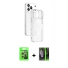 MARSİLYAN™- iPhone 17 Pro Kılıf Ahenk Minimal Serisi - Şeffaf 360 Full Body Arka Koruyucu + Raze Metal Kamera Lens - GS