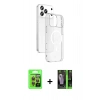 MARSİLYAN™- iPhone 17 Pro Kılıf Ahenk Minimal Serisi - Siyah 360 Mat Full Body Arka Koruyucu + Raze Metal Kamera Lens - TU
