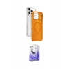 MARSİLYAN™- iPhone 17 Pro Kılıf Ahenk Minimal Serisi - Siyah Bilvis 5in1 5D Magic Hayalet Cam Ekran Koruyucu