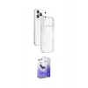 MARSİLYAN™- iPhone 17 Pro Kılıf Ahenk Minimal Serisi - Siyah Bilvis 5in1 5D Magic Hayalet Cam Ekran Koruyucu