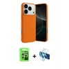 MARSİLYAN™- iPhone 17 Pro Kılıf Ahenk Serisi - Siyah 3D Antistatik Cam Ekran Koruyucu + Raze Metal Kamera Lens - GS