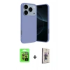 MARSİLYAN™- iPhone 17 Pro Kılıf Ahenk Serisi - Siyah Bilvis 3D Cam Ekran Koruyucu + Raze Metal Kamera Lens - TU