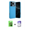 MARSİLYAN™- iPhone 17 Pro Kılıf Ahenk Serisi - Siyah Bilvis 5in1 3D Magic Cam Ekran Koruyucu + Raze Metal Kamera Lens - GI