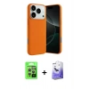 MARSİLYAN™- iPhone 17 Pro Kılıf Ahenk Serisi - Siyah Bilvis 5in1 5D Magic Hayalet Cam Ekran Koruyucu + Raze Metal Kamera Lens - GS