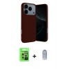 MARSİLYAN™- iPhone 17 Pro Kılıf Ahenk Serisi - Siyah Joko Magic 5D Cam + Raze Metal Kamera Lens - GS