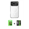 MARSİLYAN™- iPhone 17 Pro Kılıf Ahenk Yansıma Prime - Şeffaf 360 Full Body Arka Koruyucu + Raze Metal Kamera Lens - TU