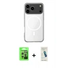 MARSİLYAN™- iPhone 17 Pro Kılıf Ahenk Yansıma Prime - Şeffaf Pasifik Cam Ekran Koruyucu + Raze Metal Kamera Lens - GS