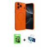 MARSİLYAN™- iPhone 17 Pro Kılıf Çekirdek Klasik Özel Seri - Siyah 3D Antistatik Seramik Nano Ekran Koruyucu + Raze Metal Kamera Lens - GI