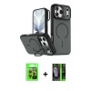 MARSİLYAN™- iPhone 17 Pro Kılıf Çekirdek Klasik - Şeffaf 360 Full Body Arka Koruyucu + Raze Metal Kamera Lens - TU