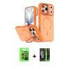 MARSİLYAN™- iPhone 17 Pro Kılıf Çekirdek Klasik - Şeffaf 360 Full Body Arka Koruyucu + Raze Metal Kamera Lens - TU