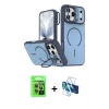 MARSİLYAN™- iPhone 17 Pro Kılıf Çekirdek Klasik - Siyah 3D Antistatik Seramik Nano Ekran Koruyucu + Raze Metal Kamera Lens - GI