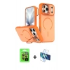 MARSİLYAN™- iPhone 17 Pro Kılıf Çekirdek Klasik - Siyah 3D Antistatik Seramik Nano Ekran Koruyucu + Raze Metal Kamera Lens - TU