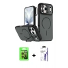 MARSİLYAN™- iPhone 17 Pro Kılıf Çekirdek Klasik - Siyah Bilvis 3X AR HD Cam Ekran Koruyucu + Raze Metal Kamera Lens - TU