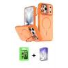 MARSİLYAN™- iPhone 17 Pro Kılıf Çekirdek Klasik - Siyah Bilvis 5in1 3D Magic Cam Ekran Koruyucu + Raze Metal Kamera Lens - GS